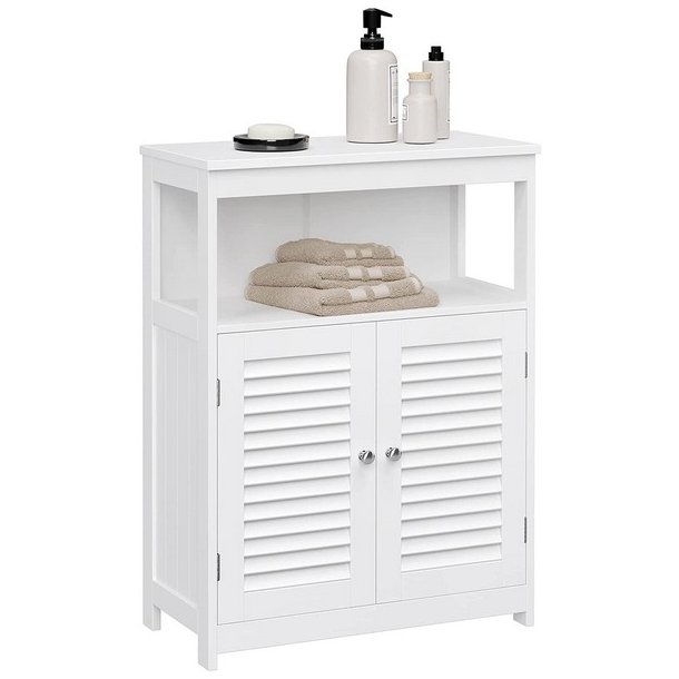 Kommode - hvid badevrelsesskab - skab 80 x 60 x 30 cm