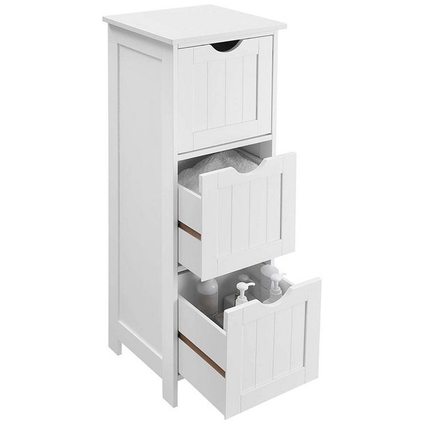 Badev�relsesreol - hvid reol til badev�relse 81 x 32 x 30 cm