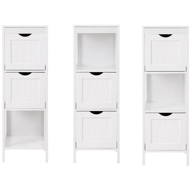 Badevrelsesreol - hvid reol til badevrelse 89 x 30 x 30 cm