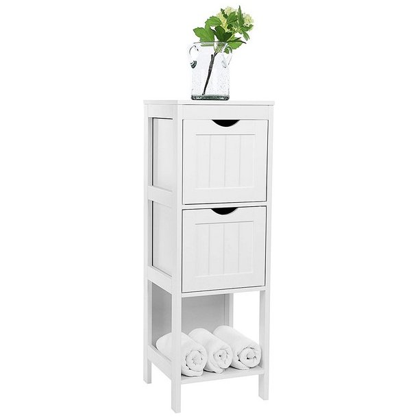 Badevrelsesreol - hvid reol til badevrelse 89 x 30 x 30 cm