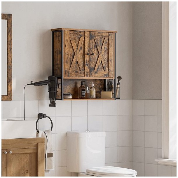 Badevrelsesskab - vghngt skab - rustik brun 60x60x16 cm