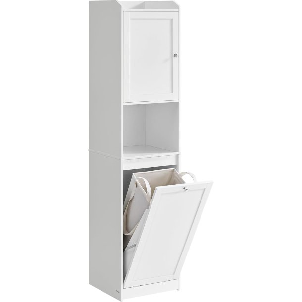 Badevrelsesskab med vasketjskurv - hvid - 40x40x170