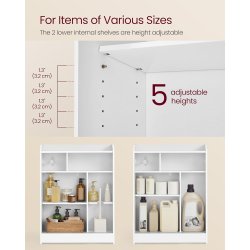 Badevrelsesskab - toiletskab - opbevaringsskab - hvid 20x60x80