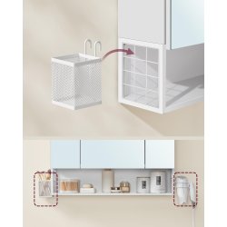 Badev�relsesskab - overskab - spejlskab med str�mstik - hvid