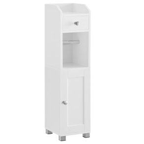 Badev�relsesskab med toiletrulleholder - opbevaringsskab - hvid