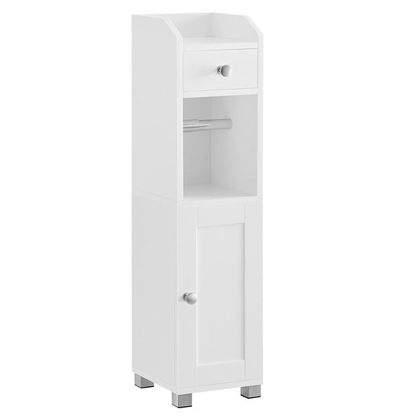 Badev�relsesskab med toiletrulleholder - opbevaringsskab - hvid