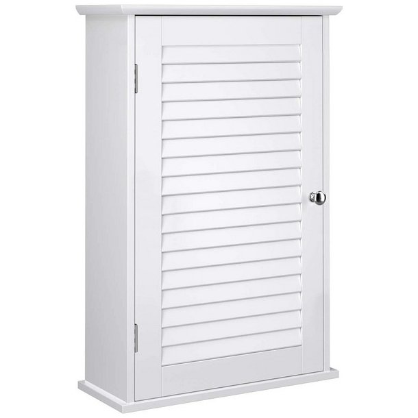 Badev�relsesskab - v�gh�ngt skab - medicinskab - hvid 40x16x60