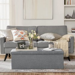 B�nk med kiste - siddeb�nk med opbevaring 110 x 38 x 38 - lysegr�