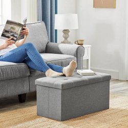 B�nk med kiste - siddeb�nk med opbevaring 76 x 38 x 38 - lysegr�