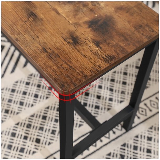 B�nke i industrielt design - 2 b�nke - rustik brun 108x32,5x50