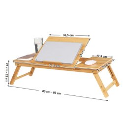 B�rebar laptop stand i bambus - justerbar sammenklappelig