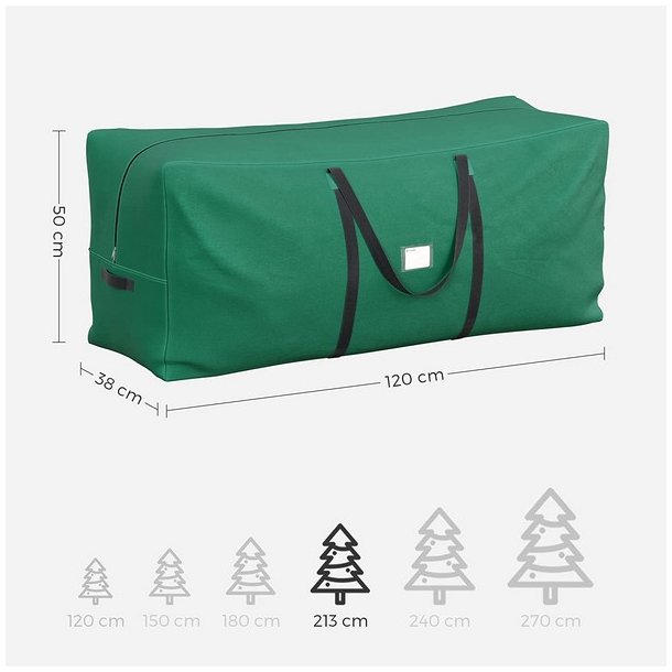 Opbevaringspose til juletr op til 210 cm - 600D Oxford stof
