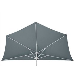 Halvrund parasol med fod - balkonparasol - antracit 270 x 135 cm