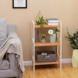 Badev�relsesreol med 3 hylder - bambus reol - 45 x 31,5 x 80