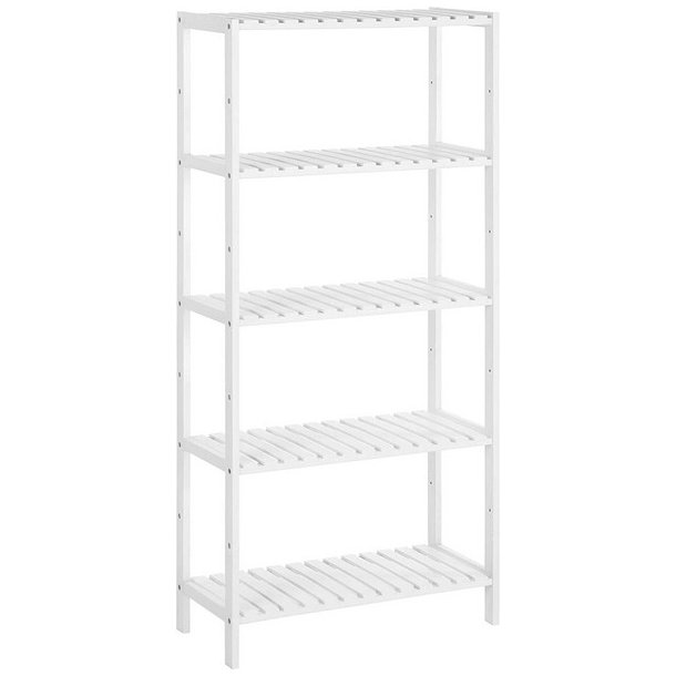 Badev�relsesreol med 5 hylder - bambus reol - 130 x 60 x 26