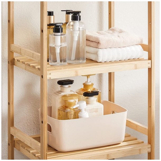 Badev�relsesreol med 3 hylder - bambus reol - 45 x 31,5 x 80