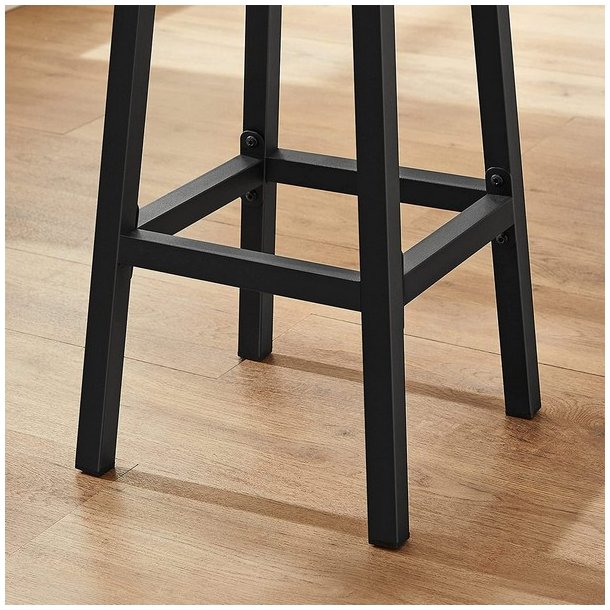 Barstol i industrielt design - s�t med 2 barstole - gr� beige