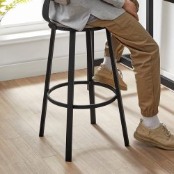 Barstol i industrielt design - st med 2 barstole - gr beige