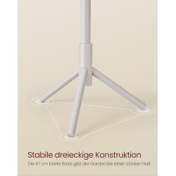 Stumtjener i tr� - frakke stativ til entre - beige 47x47x175