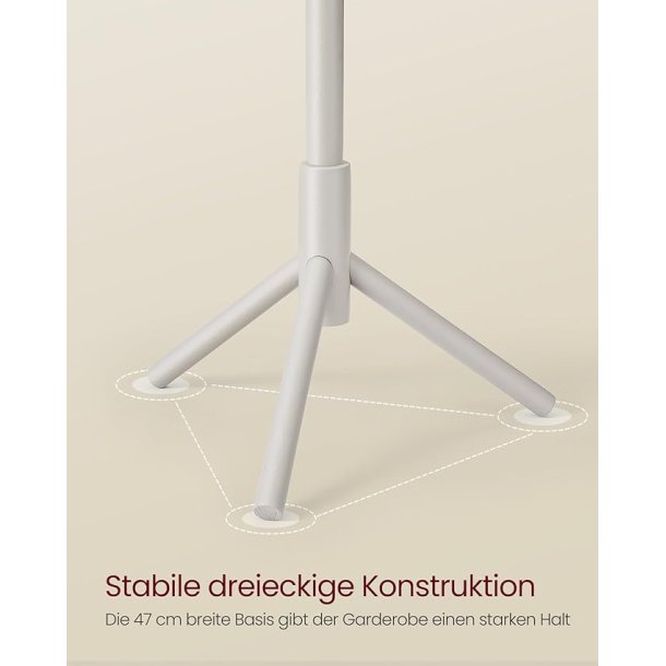 Stumtjener i tr� - frakke stativ til entre - beige 47x47x175