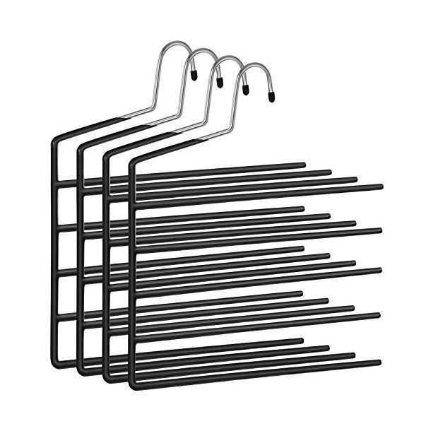 Bukseb�jler - sampak p� 4 stk skridsikre b�jler til 5 bukser - sort