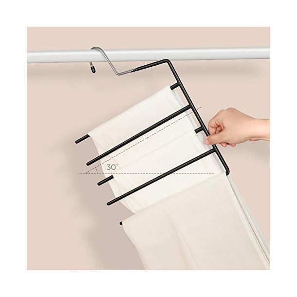 Bukseb�jler - sampak p� 4 stk skridsikre b�jler til 5 bukser - sort