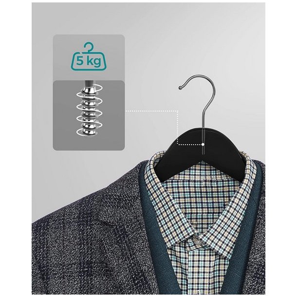 T�jb�jler med buksestang - 20 stk sorte tr�b�jler til t�j