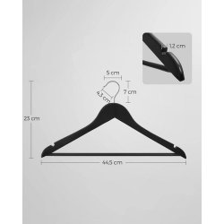 T�jb�jler med buksestang - 20 stk sorte tr�b�jler til t�j