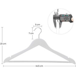 T�jb�jler med buksestang - 20 stk hvide tr�b�jler til t�j