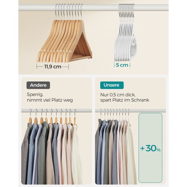 T�jb�jler - S-formet b�jle med skridsikker buksestang - 20 stk hvid