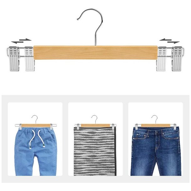Bukseb�jler i tr� - justerbare 8-pak bukseklemme b�jler - 34 cm