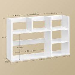 Hylde til skrivebord - skrivebordshylde - hvid