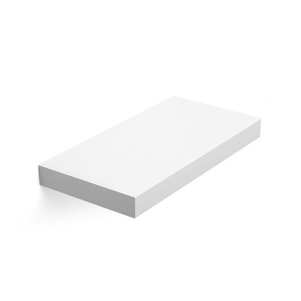 Hylde i tr - vghngt trhylde - hvid vghylde 40 x 20 cm