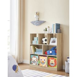 Rumdeler - fritst�ende bogreol - eg brun reol 97,5x30x100