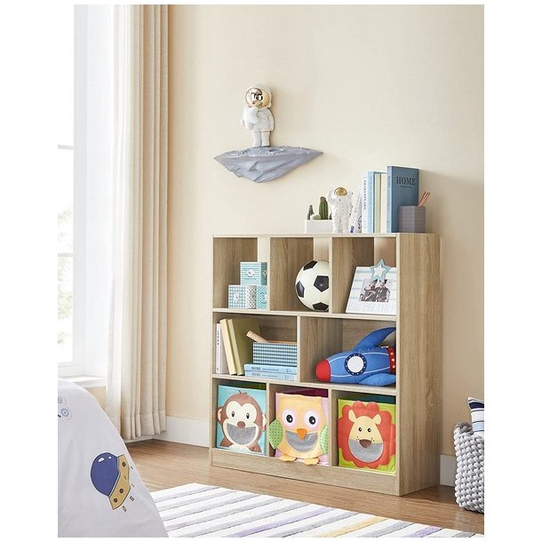 Rumdeler - fritst�ende bogreol - eg brun reol 97,5x30x100