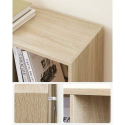 Rumdeler - fritst�ende bogreol - eg brun reol 97,5x30x100