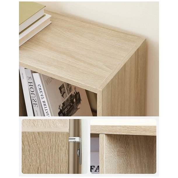 Rumdeler - fritst�ende bogreol - eg brun reol 97,5x30x100