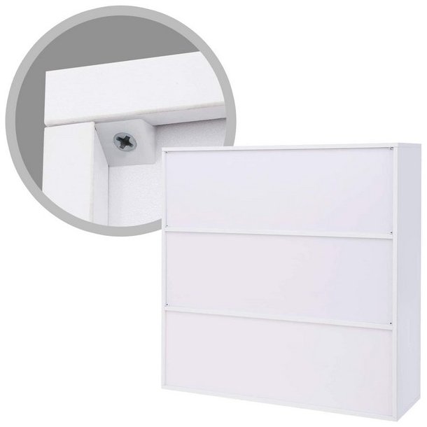 Bogreol - fritstende rumdeler i tr - hvid 98 x 30 x 98