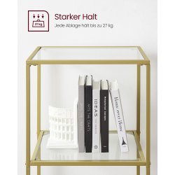 Badev�relsesreol med h�rdet glas og gyldent stel 40x30x177,3