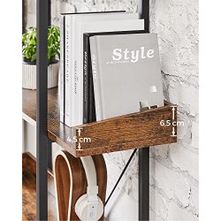 Bogreol - stuereol med 5 hylder - rustik brun 100 x 28 x 178