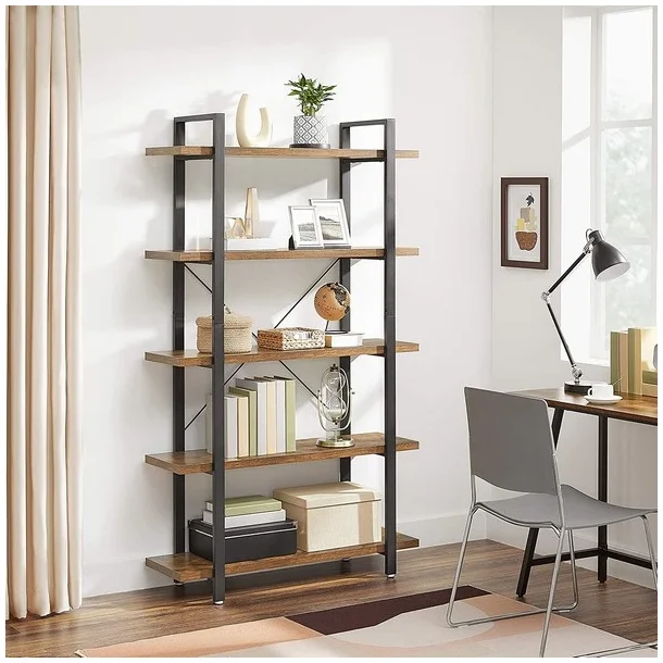 Reol - stuereol i industrielt design - rustik brun 177,5 x 105