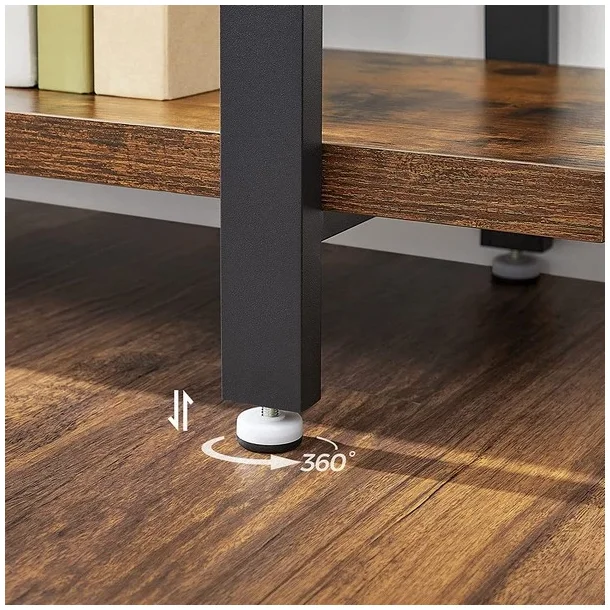 Reol - stuereol i industrielt design - rustik brun 177,5 x 105