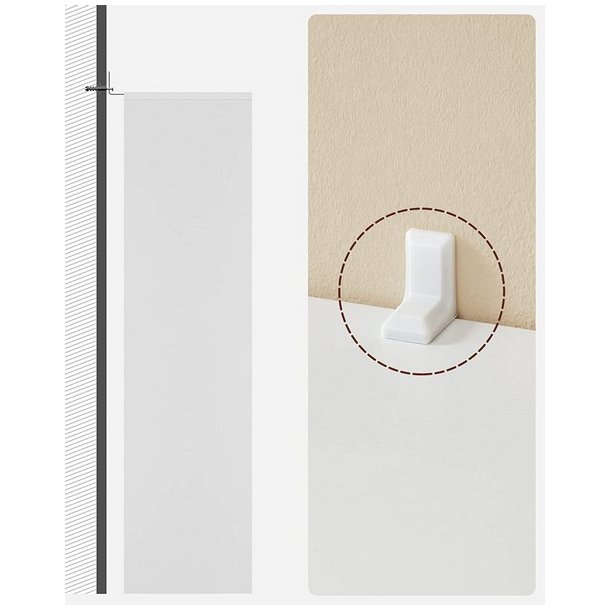 Bogreol - reol i industrielt design - hvid 50x24x80