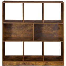 Reol - rumdeler - fritst�ende bogreol - rustik brun 100 x 97,5