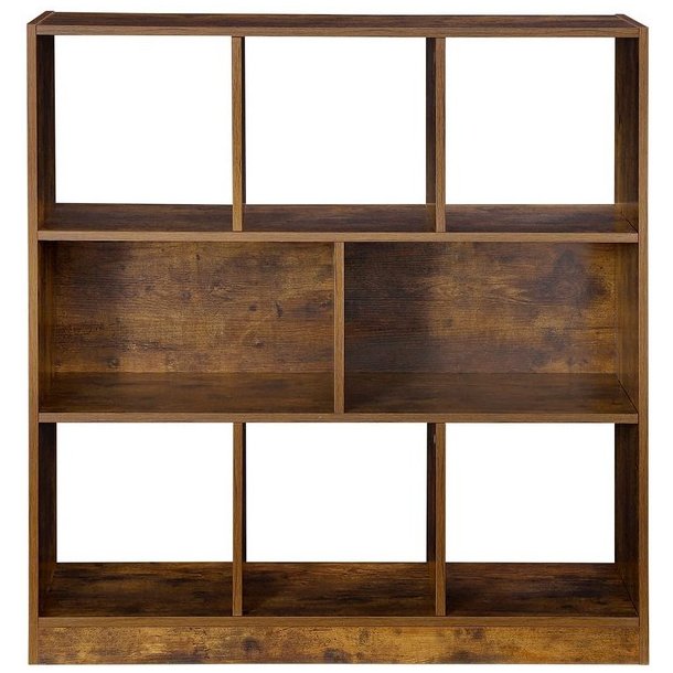 Reol - rumdeler - fritst�ende bogreol - rustik brun 100 x 97,5