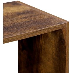 Reol - rumdeler - fritst�ende bogreol - rustik brun 100 x 97,5
