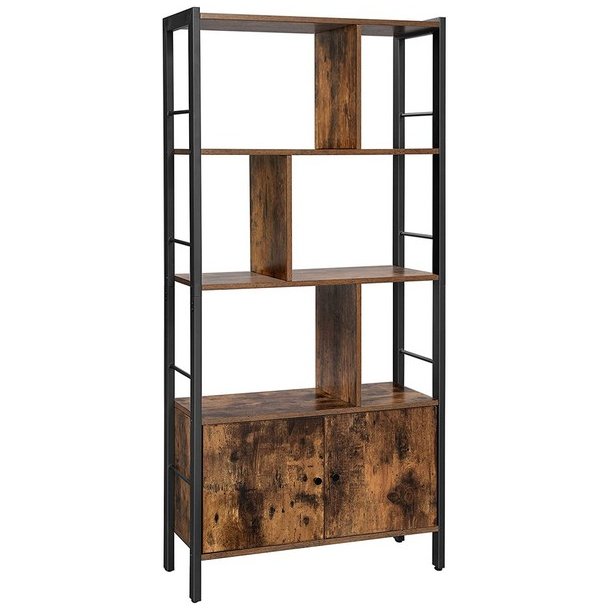 Reol - bogreol i industriel stil - rustik brun 154,5 x 74 x 30