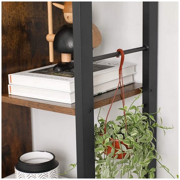 Reol - bogreol i industriel stil - rustik brun 154,5 x 74 x 30