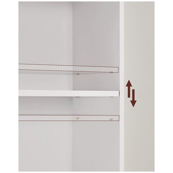 Bogreol - gulvreol og stuereol - hvid reol 40 x 24 x 178,5 cm