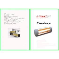Varmelamper p 1500w - ogs med gult lys